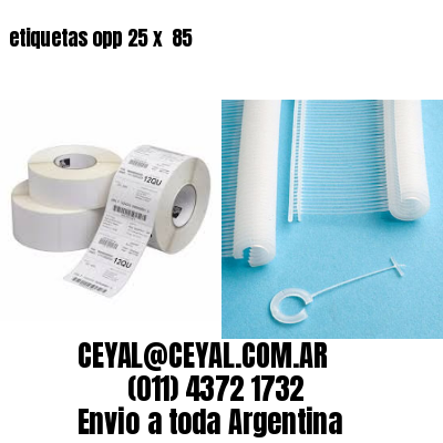 etiquetas opp 25 x  85