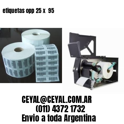 etiquetas opp 25 x  95