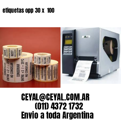 etiquetas opp 30 x  100