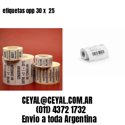 etiquetas opp 30 x  25