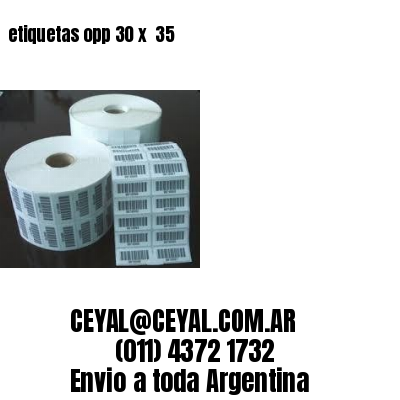 etiquetas opp 30 x  35