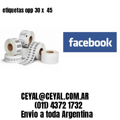 etiquetas opp 30 x  45