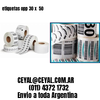 etiquetas opp 30 x  50