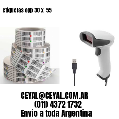 etiquetas opp 30 x  55