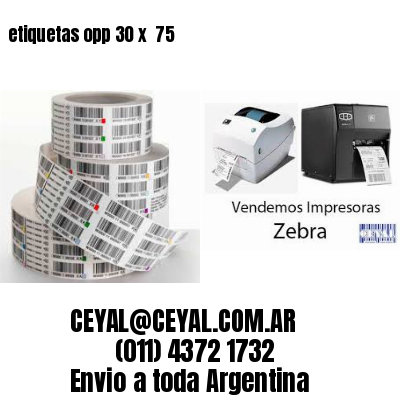 etiquetas opp 30 x  75