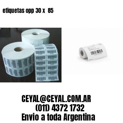 etiquetas opp 30 x  85