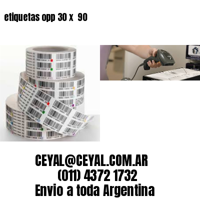 etiquetas opp 30 x  90