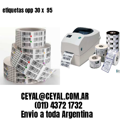 etiquetas opp 30 x  95