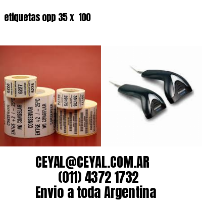 etiquetas opp 35 x  100