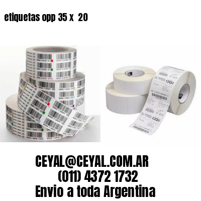 etiquetas opp 35 x  20