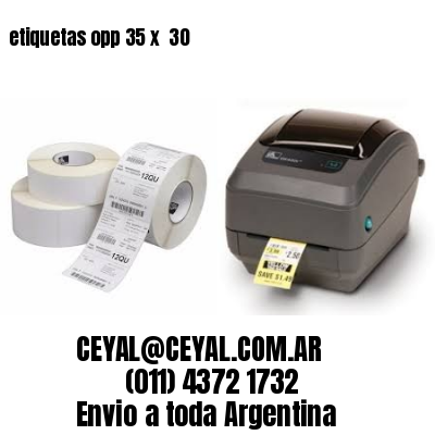 etiquetas opp 35 x  30
