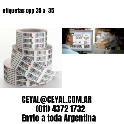 etiquetas opp 35 x  35