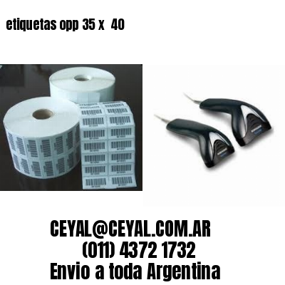 etiquetas opp 35 x  40