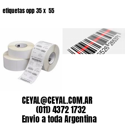 etiquetas opp 35 x  55