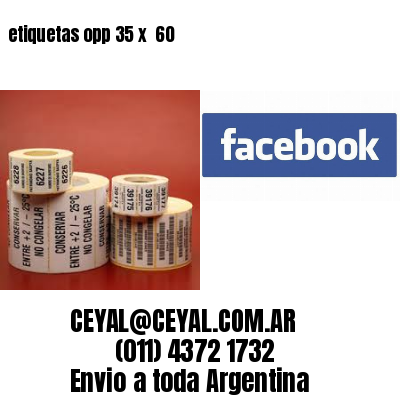 etiquetas opp 35 x  60