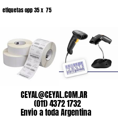etiquetas opp 35 x  75