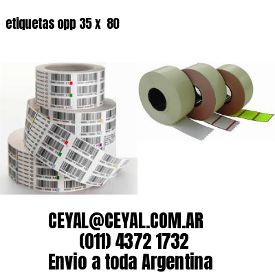 etiquetas opp 35 x  80