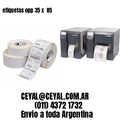 etiquetas opp 35 x  85