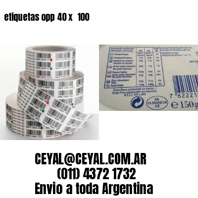 etiquetas opp 40 x  100