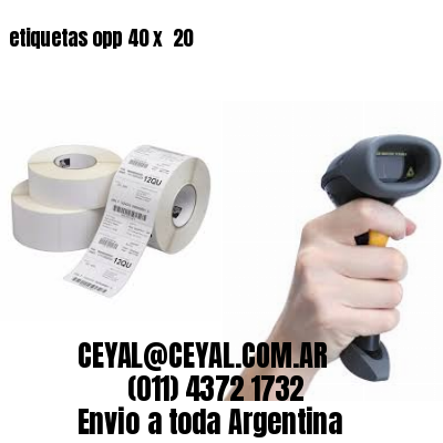 etiquetas opp 40 x  20