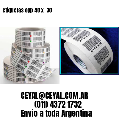etiquetas opp 40 x  30