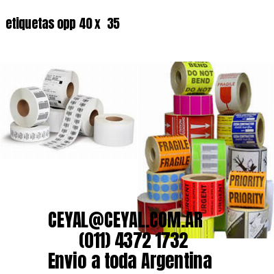 etiquetas opp 40 x  35