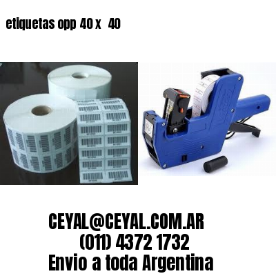etiquetas opp 40 x  40