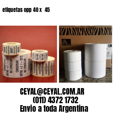 etiquetas opp 40 x  45