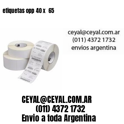 etiquetas opp 40 x  65