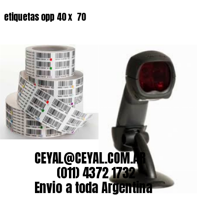 etiquetas opp 40 x  70