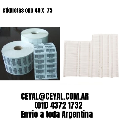 etiquetas opp 40 x  75