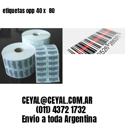 etiquetas opp 40 x  80