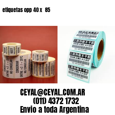 etiquetas opp 40 x  85