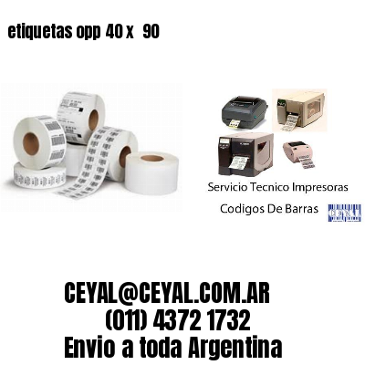 etiquetas opp 40 x  90