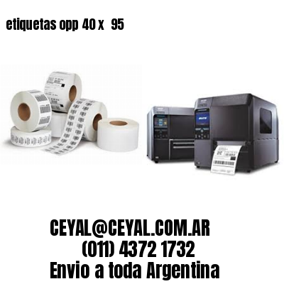 etiquetas opp 40 x  95