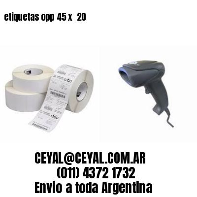 etiquetas opp 45 x  20
