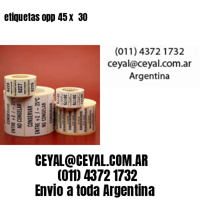 etiquetas opp 45 x  30