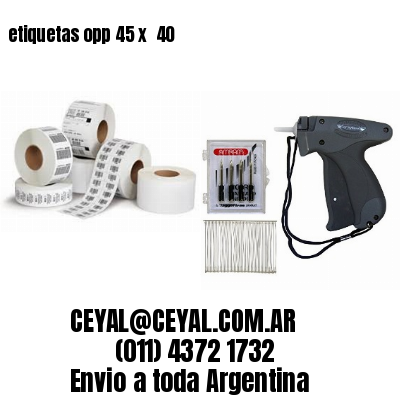 etiquetas opp 45 x  40