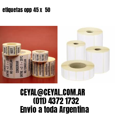 etiquetas opp 45 x  50