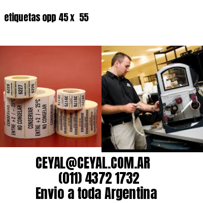 etiquetas opp 45 x  55