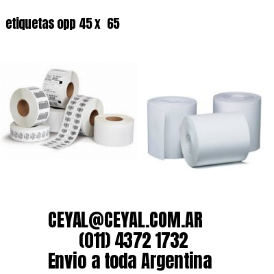 etiquetas opp 45 x  65
