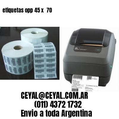 etiquetas opp 45 x  70