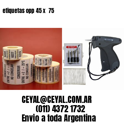 etiquetas opp 45 x  75