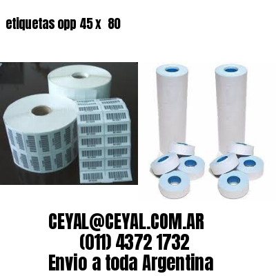 etiquetas opp 45 x  80