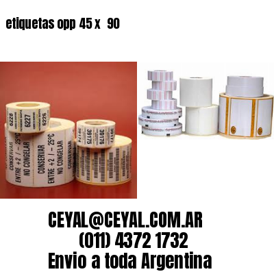 etiquetas opp 45 x  90