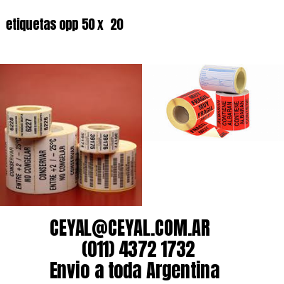 etiquetas opp 50 x  20