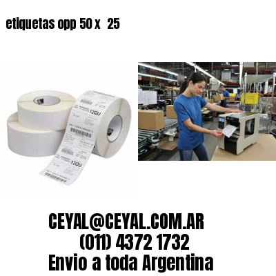 etiquetas opp 50 x  25