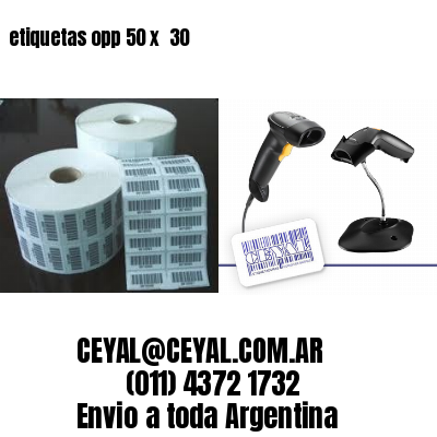 etiquetas opp 50 x  30