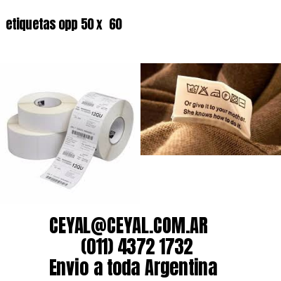etiquetas opp 50 x  60