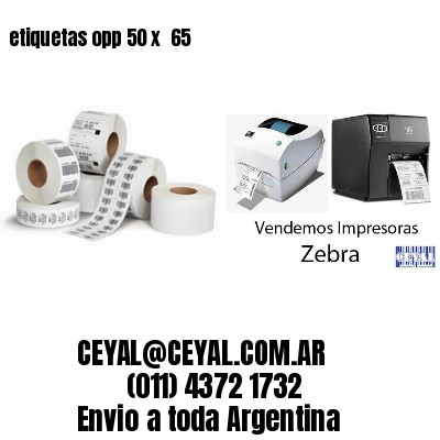 etiquetas opp 50 x  65